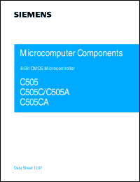 datasheet for SAF-C505CA-4EM by Infineon (formely Siemens)