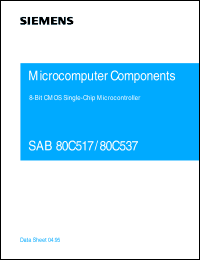 datasheet for SAB80C517-M by Infineon (formely Siemens)