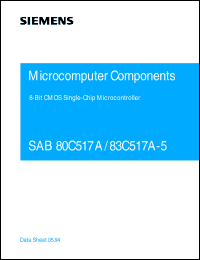 datasheet for SAB80C517A-N18 by Infineon (formely Siemens)