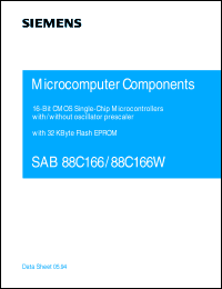 datasheet for SAB88C166-5M by Infineon (formely Siemens)