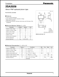 datasheet for 2SA2028 by Panasonic - Semiconductor Company of Matsushita Electronics Corporation