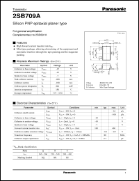 datasheet for 2SB0709A by Panasonic - Semiconductor Company of Matsushita Electronics Corporation