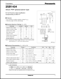 datasheet for 2SB1434 by Panasonic - Semiconductor Company of Matsushita Electronics Corporation