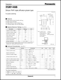datasheet for 2SB1488 by Panasonic - Semiconductor Company of Matsushita Electronics Corporation