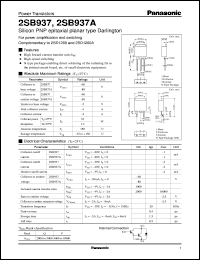 datasheet for 2SB0937 by Panasonic - Semiconductor Company of Matsushita Electronics Corporation