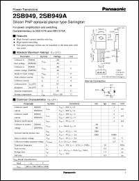 datasheet for 2SB0949 by Panasonic - Semiconductor Company of Matsushita Electronics Corporation