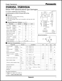datasheet for 2SB0950 by Panasonic - Semiconductor Company of Matsushita Electronics Corporation