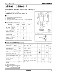 datasheet for 2SB0951 by Panasonic - Semiconductor Company of Matsushita Electronics Corporation