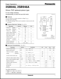 datasheet for 2SB0948 by Panasonic - Semiconductor Company of Matsushita Electronics Corporation