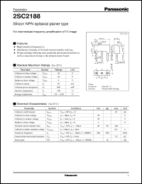 datasheet for 2SC2188 by Panasonic - Semiconductor Company of Matsushita Electronics Corporation
