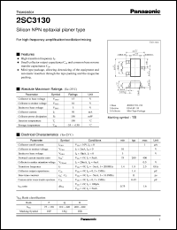 datasheet for 2SC3130 by Panasonic - Semiconductor Company of Matsushita Electronics Corporation