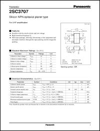 datasheet for 2SC3707 by Panasonic - Semiconductor Company of Matsushita Electronics Corporation