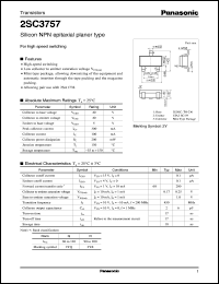 datasheet for 2SC3757 by Panasonic - Semiconductor Company of Matsushita Electronics Corporation