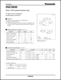 datasheet for 2SC3930 by Panasonic - Semiconductor Company of Matsushita Electronics Corporation