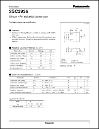 datasheet for 2SC3936 by Panasonic - Semiconductor Company of Matsushita Electronics Corporation