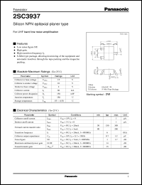 datasheet for 2SC3937 by Panasonic - Semiconductor Company of Matsushita Electronics Corporation