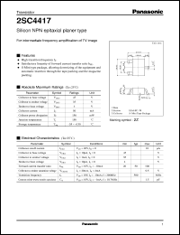 datasheet for 2SC4417 by Panasonic - Semiconductor Company of Matsushita Electronics Corporation