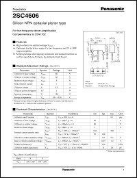 datasheet for 2SC4606 by Panasonic - Semiconductor Company of Matsushita Electronics Corporation