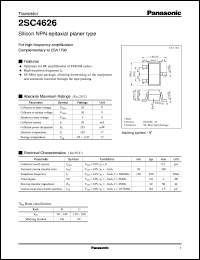 datasheet for 2SC4626 by Panasonic - Semiconductor Company of Matsushita Electronics Corporation