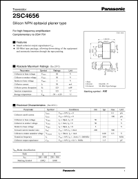 datasheet for 2SC4656 by Panasonic - Semiconductor Company of Matsushita Electronics Corporation
