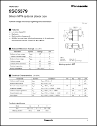 datasheet for 2SC5379 by Panasonic - Semiconductor Company of Matsushita Electronics Corporation