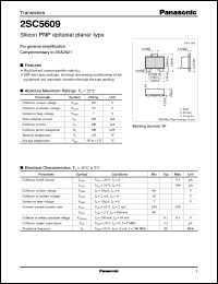 datasheet for 2SC5609 by Panasonic - Semiconductor Company of Matsushita Electronics Corporation