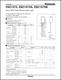 datasheet for 2SC1573 by Panasonic - Semiconductor Company of Matsushita Electronics Corporation