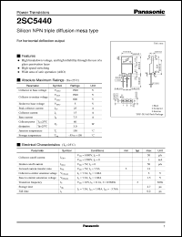 datasheet for 2SC5440 by Panasonic - Semiconductor Company of Matsushita Electronics Corporation