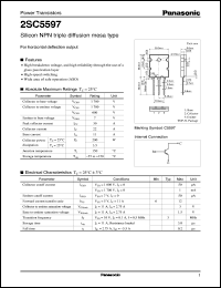 datasheet for 2SC5597 by Panasonic - Semiconductor Company of Matsushita Electronics Corporation