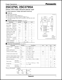 datasheet for 2SC3795A by Panasonic - Semiconductor Company of Matsushita Electronics Corporation