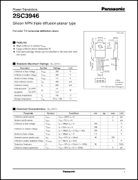 datasheet for 2SC3946 by Panasonic - Semiconductor Company of Matsushita Electronics Corporation