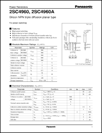 datasheet for 2SC4960 by Panasonic - Semiconductor Company of Matsushita Electronics Corporation