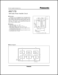 datasheet for AN7170 by Panasonic - Semiconductor Company of Matsushita Electronics Corporation