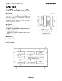 datasheet for AN7164 by Panasonic - Semiconductor Company of Matsushita Electronics Corporation