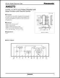 datasheet for AN5273 by Panasonic - Semiconductor Company of Matsushita Electronics Corporation
