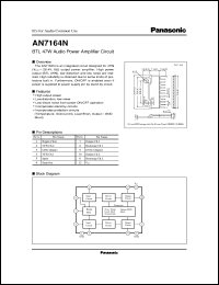 datasheet for AN7164N by Panasonic - Semiconductor Company of Matsushita Electronics Corporation