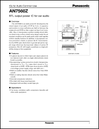 datasheet for AN7560Z by Panasonic - Semiconductor Company of Matsushita Electronics Corporation