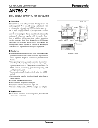 datasheet for AN7561Z by Panasonic - Semiconductor Company of Matsushita Electronics Corporation