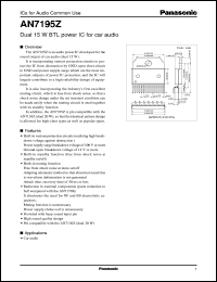datasheet for AN7195Z by Panasonic - Semiconductor Company of Matsushita Electronics Corporation