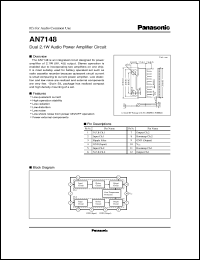 datasheet for AN7148 by Panasonic - Semiconductor Company of Matsushita Electronics Corporation