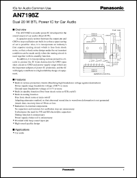datasheet for AN7198Z by Panasonic - Semiconductor Company of Matsushita Electronics Corporation