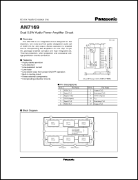 datasheet for AN7169 by Panasonic - Semiconductor Company of Matsushita Electronics Corporation