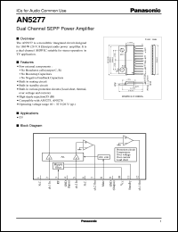datasheet for AN5277 by Panasonic - Semiconductor Company of Matsushita Electronics Corporation