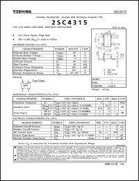 datasheet for 2SC4315 by Toshiba