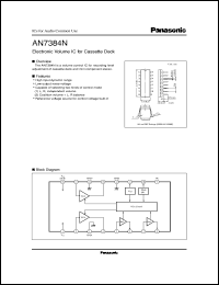 datasheet for AN7384N by Panasonic - Semiconductor Company of Matsushita Electronics Corporation