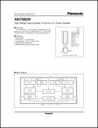 datasheet for AN7062N by Panasonic - Semiconductor Company of Matsushita Electronics Corporation