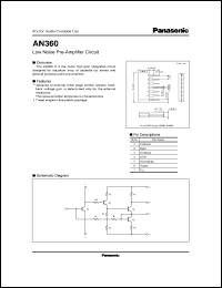 datasheet for AN360 by Panasonic - Semiconductor Company of Matsushita Electronics Corporation