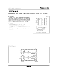 datasheet for AN7118S by Panasonic - Semiconductor Company of Matsushita Electronics Corporation