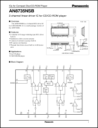 datasheet for AN8735NSB by Panasonic - Semiconductor Company of Matsushita Electronics Corporation