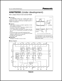 datasheet for AN8780SB by Panasonic - Semiconductor Company of Matsushita Electronics Corporation